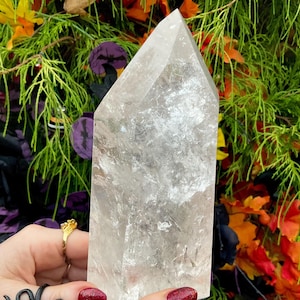 Large Clear Quartz Crystal Generator Tower: Brazilian Stone of Power