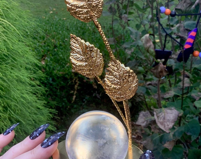 Clear Quartz Crystal Ball: 2" Polished Sphere with Display Stand