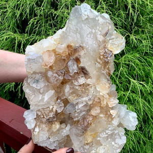 Golden Healer Nirvana Quartz Crystal Cluster ~ Large 22 lb. ~ 12&quot; Long ~ Himalayan, Glacial, Ice Quartz ~ Fast & Free Shipping, From USA ~