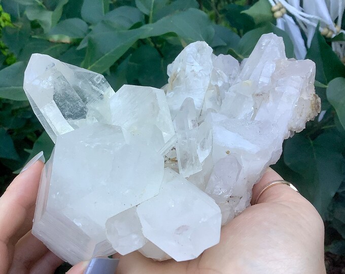 Clear Quartz Crystal Cluster ~ Large 2 Lb. 10 oz. ~ 6" Long ~ Ultra Sparkling Points ~ Reiki, Home Decor Display ~ Fast & Free Shipping