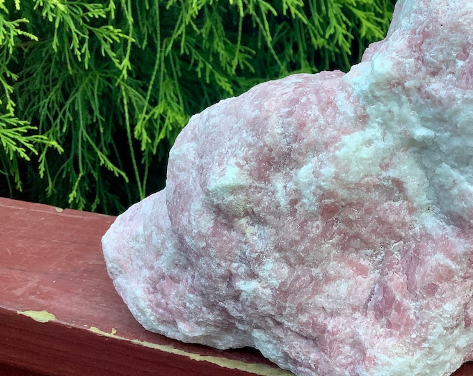 Pink Opal Crystal Cluster ~ Large 5 lb. 9 oz. ~ 7 1/2" Long ~ Sparkling Pink & White Colors ~ Natural Meditation Stone ~ Fast Free Shipping