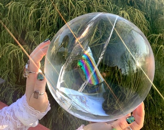 Clear Quartz Crystal Ball 23 Lb. 11 oz. ~ 8” Wide ~Ultra Sparkling Transparent Sphere