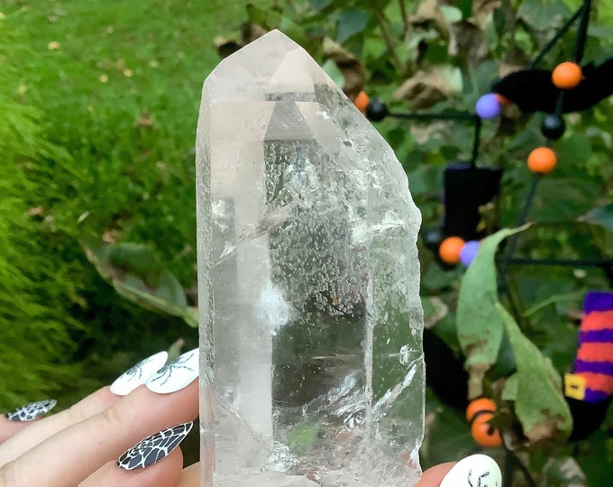 Himalayan Clear Quartz Crystal Point: Starbrary Inclusions, Healing Wand