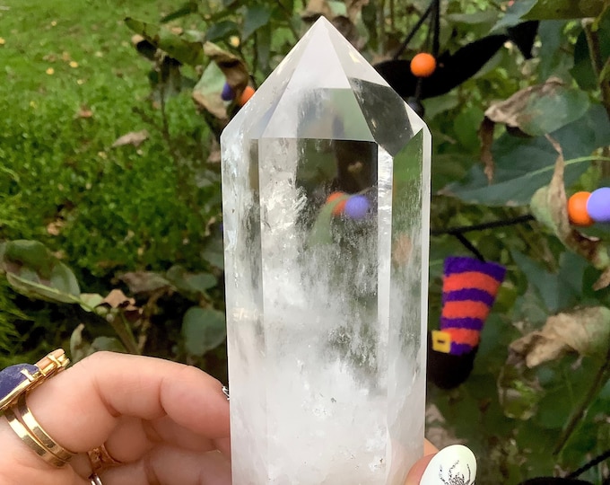 High Altitude Himalayan Ultra Clear Quartz Crystal Wand ~ Large 11.3 oz. ~ 5" Long ~ Crystal Point ~ Museum Quality ~ Sparkling Inclusions ~