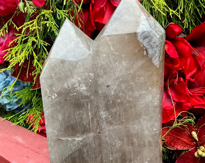 Smokey Citrine Twin Flame Crystal Generator: Golden Rutilated Quartz, 10 Lb