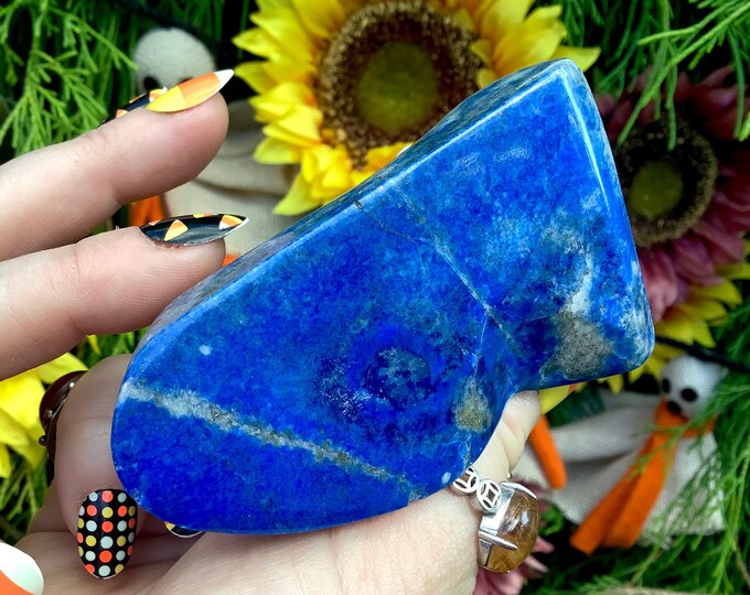 Lapis Lazuli Freeform Crystal ~ Large 6 oz. ~ 3 1/2" Long ~ Sparkling Indigo Blue Color ~ Fast & Free Shipping, USA + Global Shipping ~