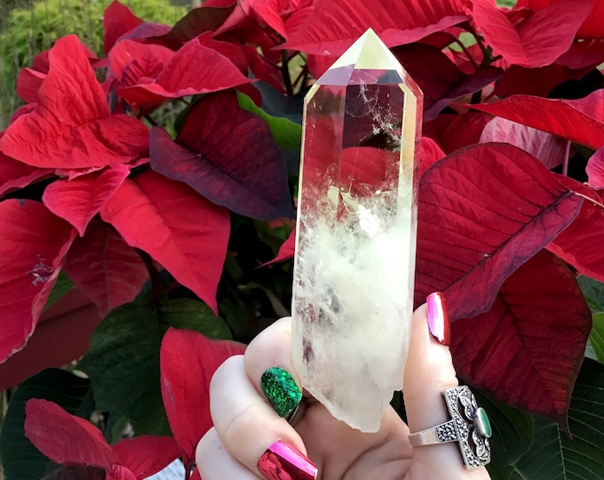 High Altitude Himalayan Citrine Crystal Wand ~ Large 4.2 oz. ~ 4 1/2" Long ~ Stunning Clear Golden Yellow Color ~ Museum Quality Point