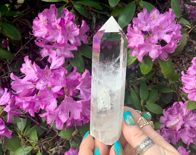 High Altitude Himalayan Clear Quartz Crystal Point ~ Large 6 oz. ~ 5" Long ~ Museum Quality Wand ~ Sparkling Inclusions ~ Fast Free Shipping