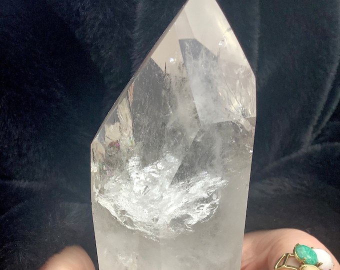 Ultra Clear Quartz Crystal Generator ~ Large 1 lb. 12 oz. ~ 6" Tall ~ Reiki Healing Altar Display ~ Metaphysical Home Decor ~ Free Shipping