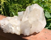2 LBS 9.8 oz Large Beautiful Clear Quartz Cluster Centerpiece Display Feng Shui Reiki Crystals Zen Room Entryway Meditation