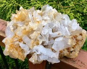 16 LBS 4.7 oz HUGE Golden Healer Quartz Cluster Mined in Arkansas Reiki Crystal, Feng Shui Decor, Entryway, Centerpiece, Altar, Zen Room