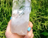 1 LB 5 oz Water Clear Quartz Wand White Ghost Phantoms Amazing Crystal Meditation, Reiki, Zen, Yoga, Feng Shui Decor, Fast Shipping
