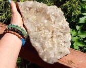 5 LBS 13 oz Large Beautiful Clear Quartz Cluster Centerpiece Display Feng Shui Reiki Crystals Zen Room Entryway Meditation