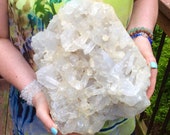 24 LB Massive Clear Quartz Crystal Gorgeous Display Cluster Feng Shui Centerpiece God 39 s Art Entryway Zen, Meditation, Reik