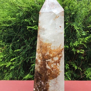 Clear Quartz Crystals Large 8 lb. 14 oz. Generator 11 Tall Golden Healer Sparkling Silver Inclusions Big Free-Standing Tower image 2