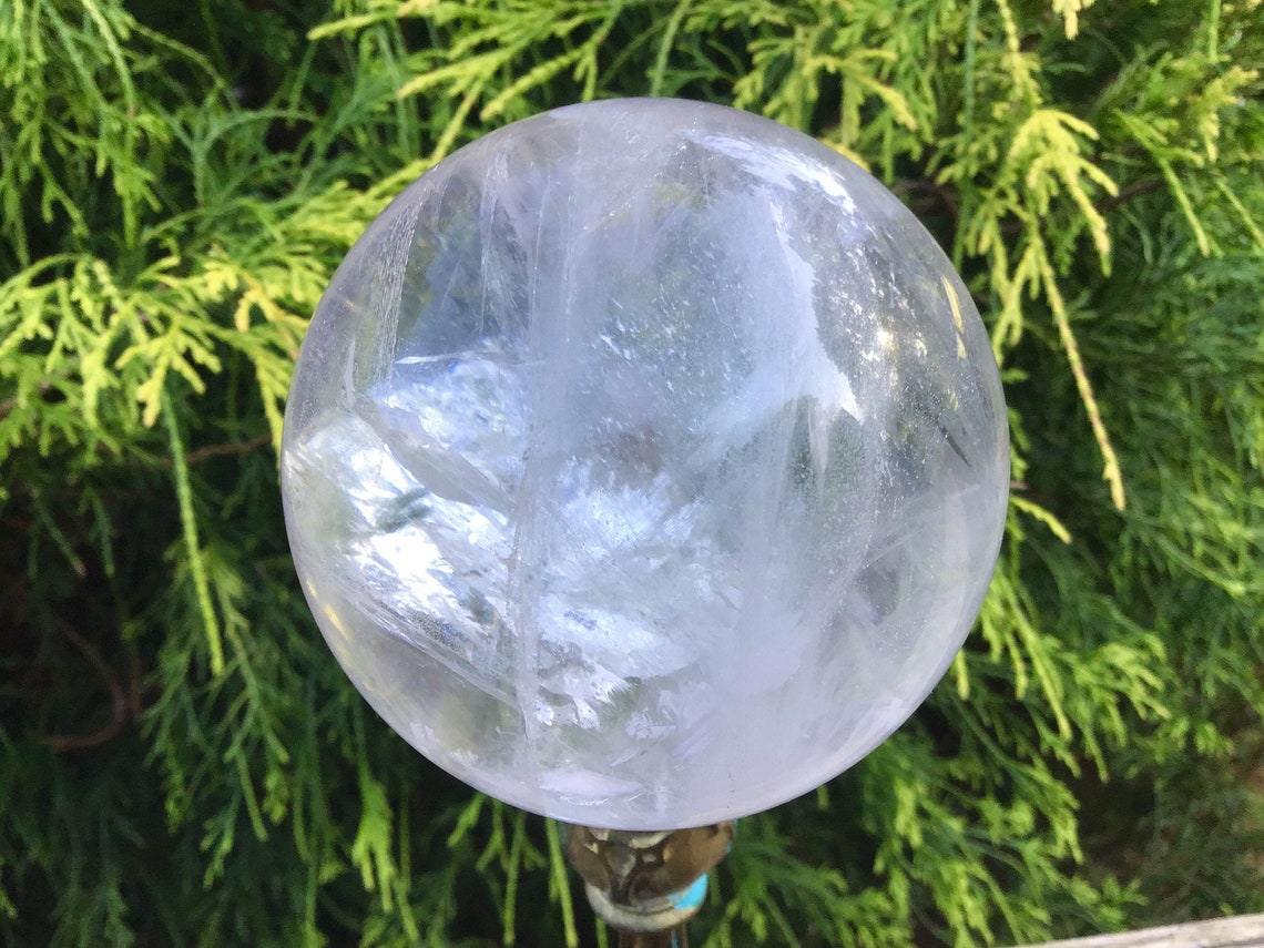 Crystal Ball Clear Quartz Large 1 Lb. 6 Oz. Polished Sphere Etsy