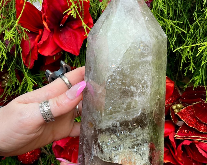 Large Citrine Crystal Generator, Smokey Inclusions, Rainbow Phantoms