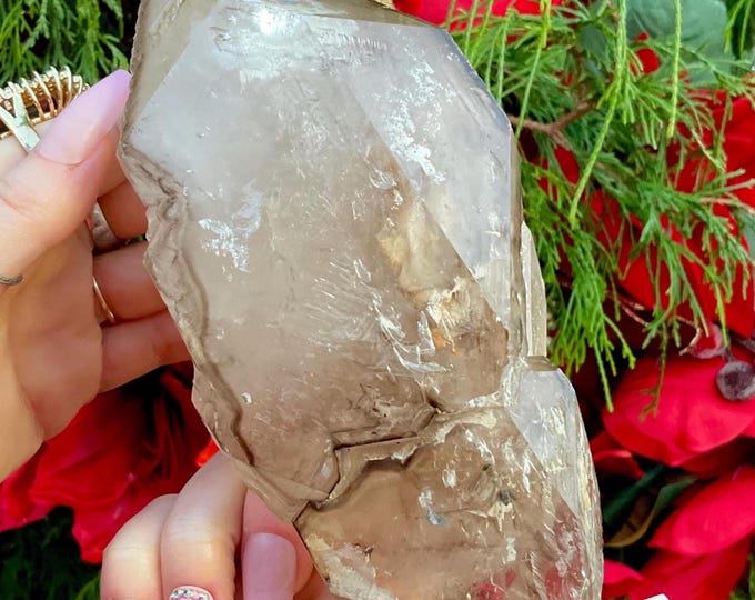 Himalayan Healing Clear Quartz Crystal Terminated Point ~ 2 lb. 6 oz. ~ 7" Long ~ Unpolished Natural Formation with Surface Etchings