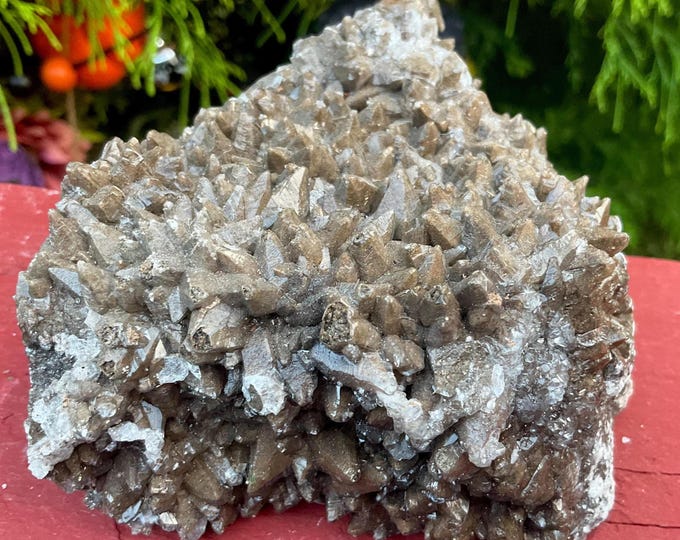 Cave Calcite Crystal Cluster ~ Large 1 Lb. 4 oz. ~ 4" Long ~ Natural Display Mineral on Matrix ~ Sparkling Points ~ Fast & Free Shipping USA