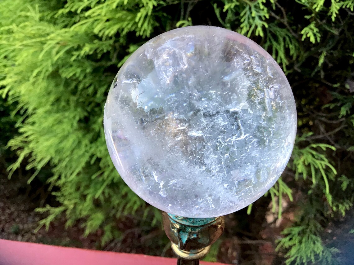 Clear Quartz Crystal Ball Large 10.5 oz. Polished Sphere Etsy