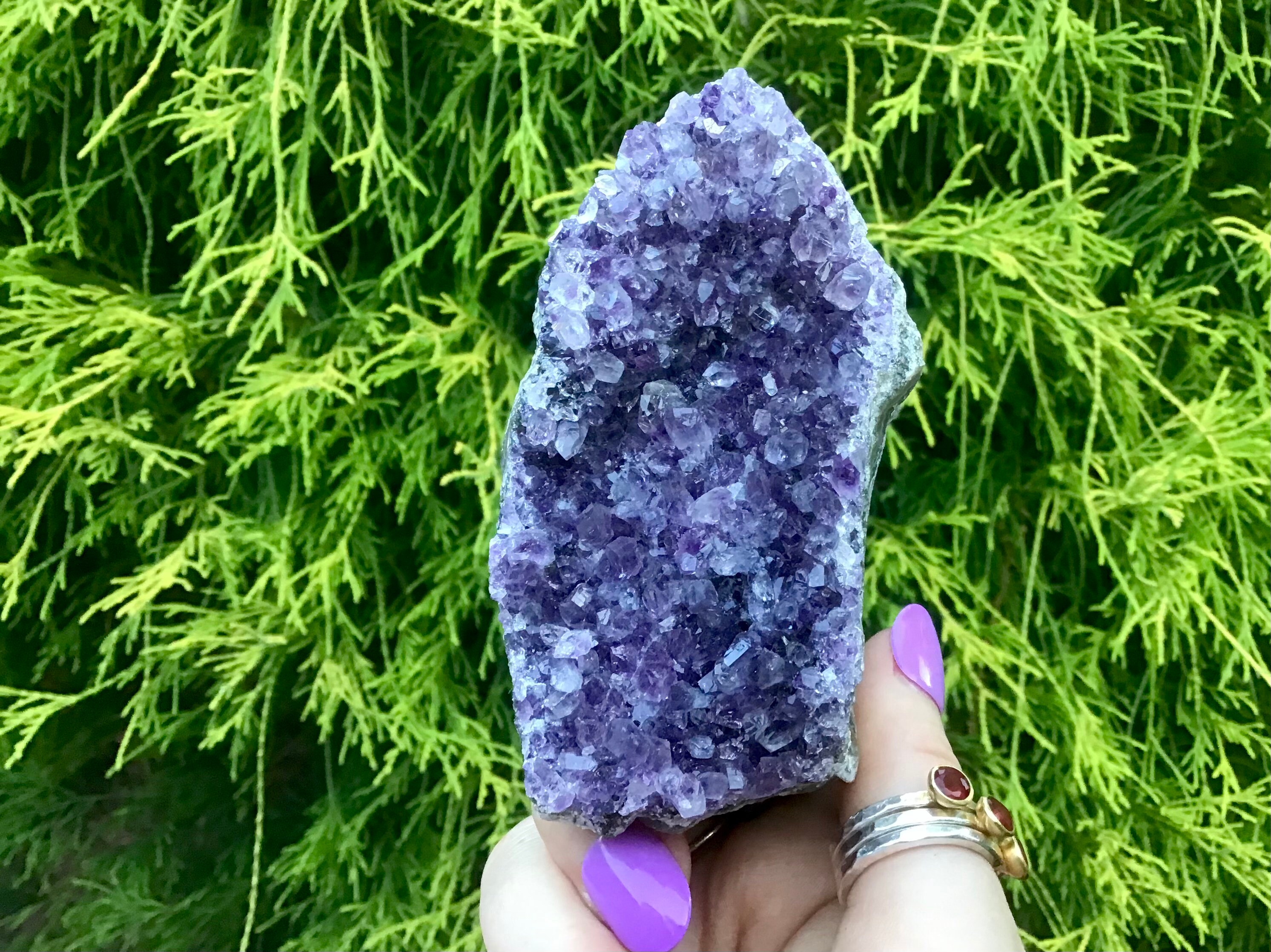 Amethyst Crystal Quartz Large 11 oz. Cluster 3 1/2 Etsy