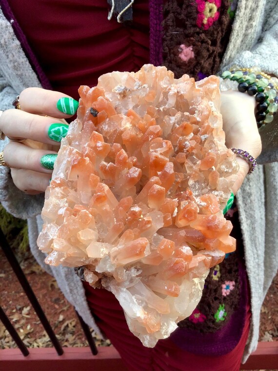 Red Phantom Quartz Crystal Cluster - Large 3 Lb. 14 Oz. ~ 6