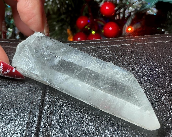 CLEARANCE! ~ High Altitude Himalayan Clear Quartz Crystal Point ~ Large 2.4 oz. Wand ~ 3 1/2" Long One of a kind Specimen