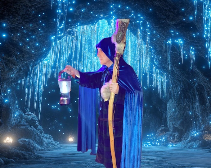 THE HERMIT ~ Tarot Card Original Art by Crystal Goddess 888