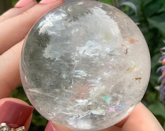 Ultra Clear Quartz Crystal Ball ~ 6 oz. ~ 1 1/2" Wide ~ Translucent Sphere ~ Natural Home Decor, Reiki ~ Fast & Free Shipping, USA ~