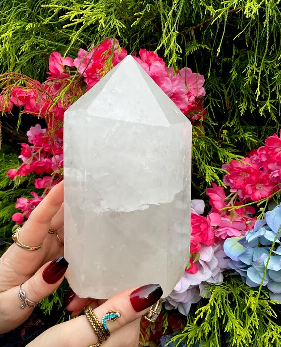 Groupe De Cristal De Quartz Himalayen Blanc Clair - 2,8 Lb, Naturel - Neuf