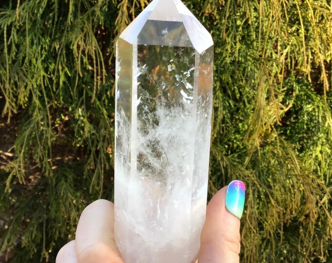 High Altitude Himalayan Quartz Crystal Point ~ Large 7.5 oz. Wand ~ 5" Long ~ A+++ Museum Quality ~ Fast & Free Shipping