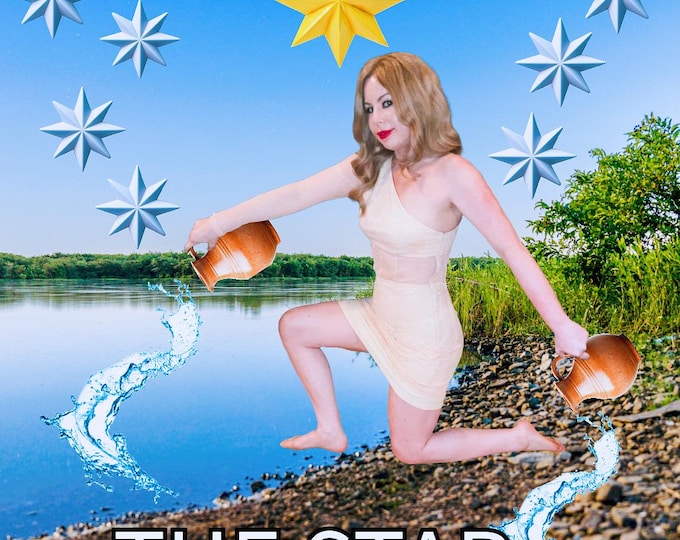 THE STAR ~ Tarot Card Original Art by Crystal Goddess 888