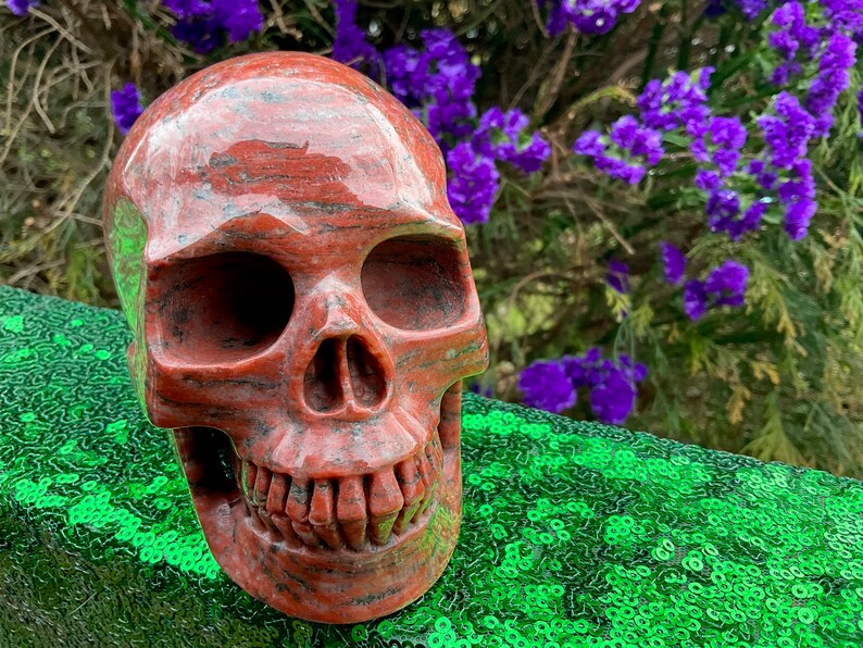Jasper Skull 2 Lb. 13 Oz. Crystal 5 Long High Quality Expertly Hand