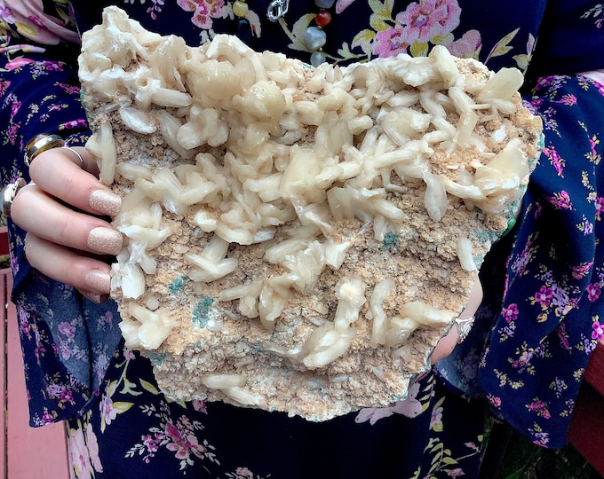 Massive Peach Stilbite Crystal Cluster ~ Large 9 Lb. ~ 6 1/2" Tall ~ Ultra Rare ~ Zeolite Specimen, Display, Natural Matrix ~ Fast Shipping