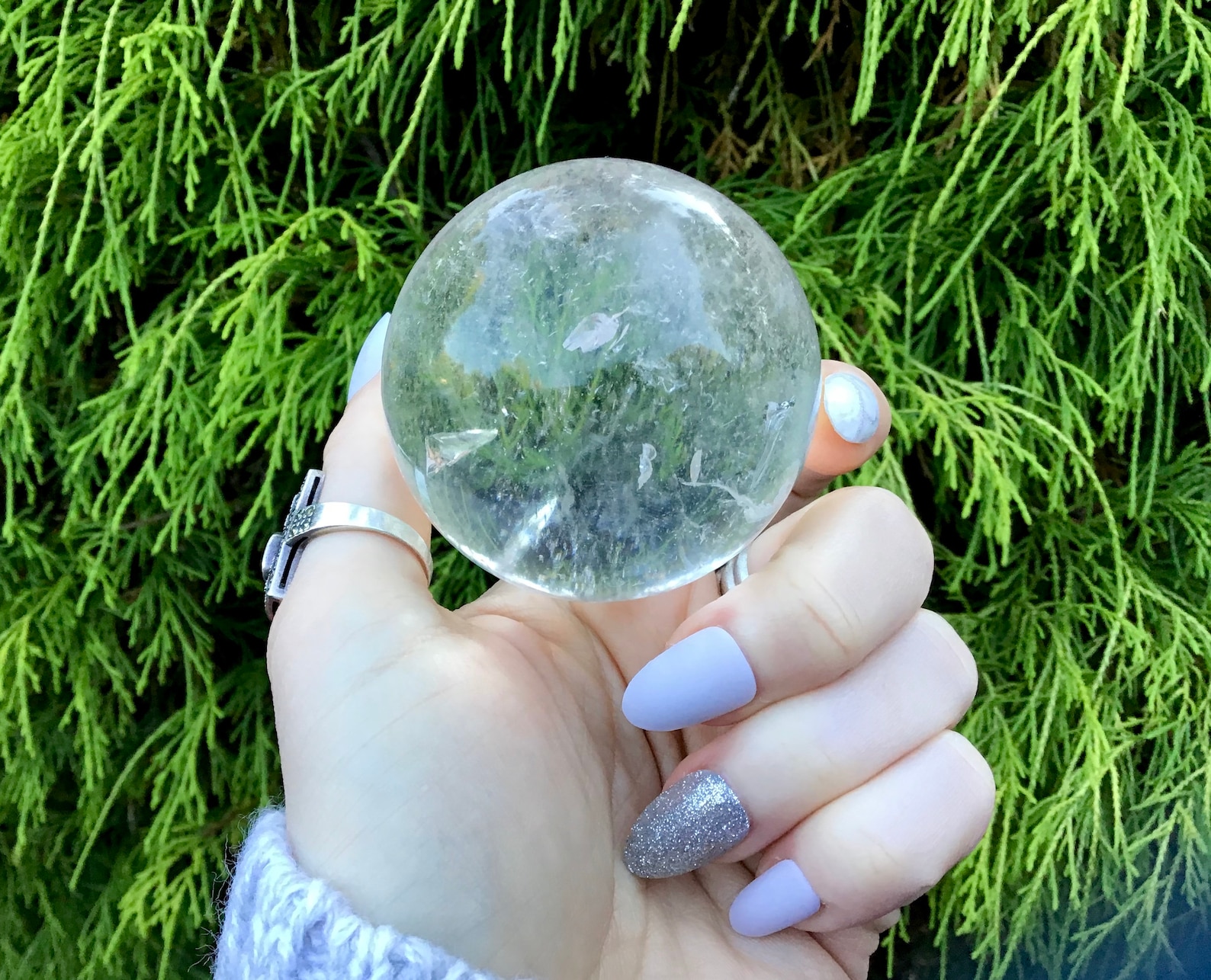 Crystal Ball Clear Quartz Large 9.7 Oz. Sphere 2 Wide Etsy