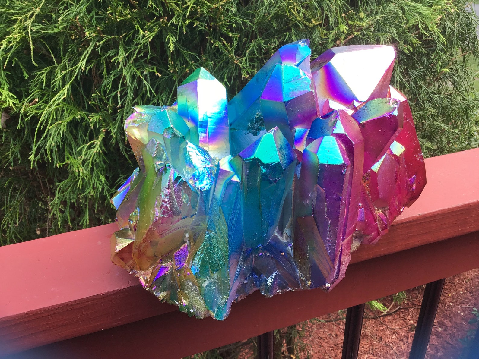 Aura Quartz Crystal Large 16 lb. Cluster 10 Long Etsy