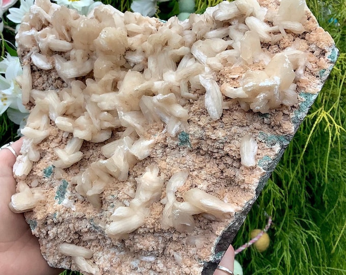 Massive Peach Stilbite Crystal Cluster ~ Large 9 Lb. ~ 6 1/2" Tall ~ Ultra Rare ~ Zeolite Specimen, Display, Natural Matrix ~ Fast Shipping