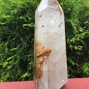 Clear Quartz Crystals Large 8 lb. 14 oz. Generator 11 Tall Golden Healer Sparkling Silver Inclusions Big Free-Standing Tower image 7