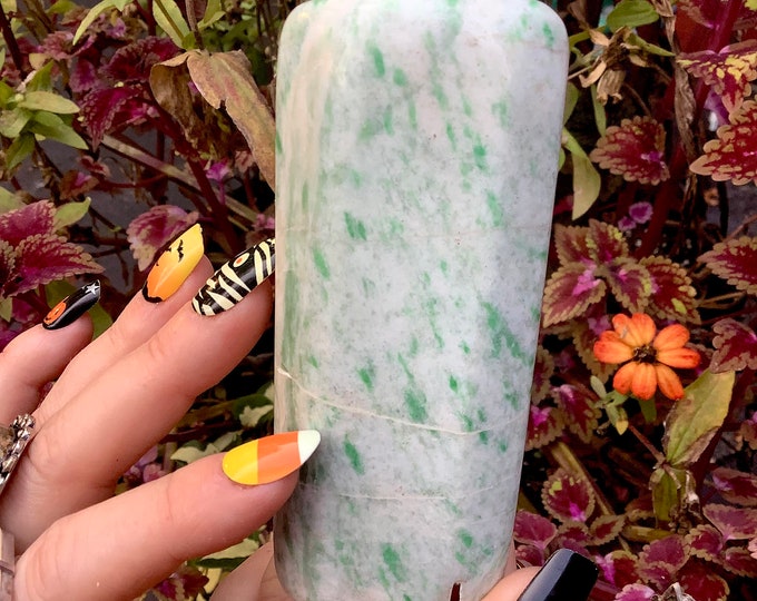 Saussurite Free Form Crystal ~ 1 Lb. 2 oz. ~ 4" Tall ~ Rare Mineral Specimen ~ Reiki, Altar Display, Metaphysical Home Decor ~ Free Shipping