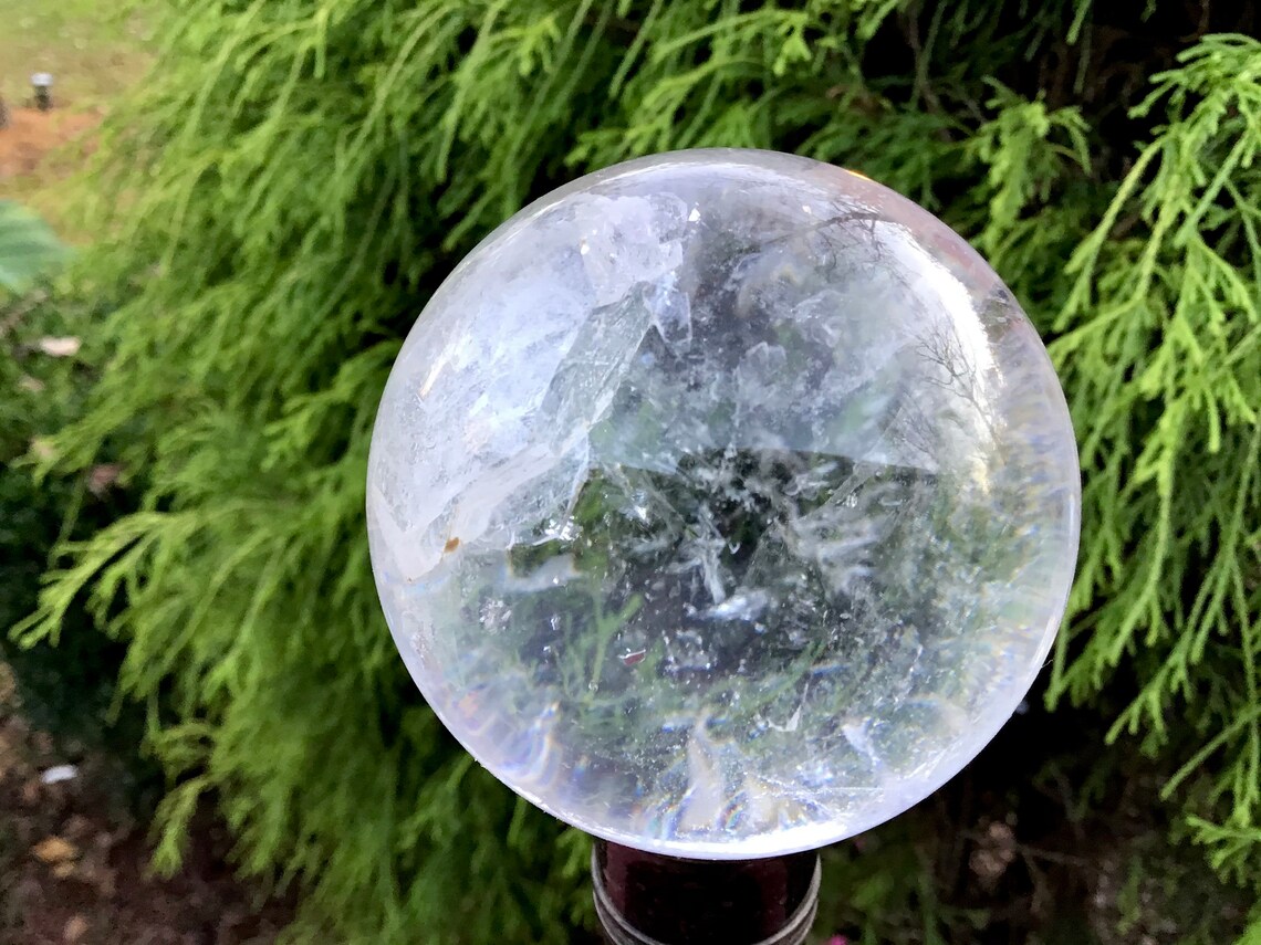 Quartz Crystal Ball Large 13 oz. Polished Ultra Clear Sphere Etsy