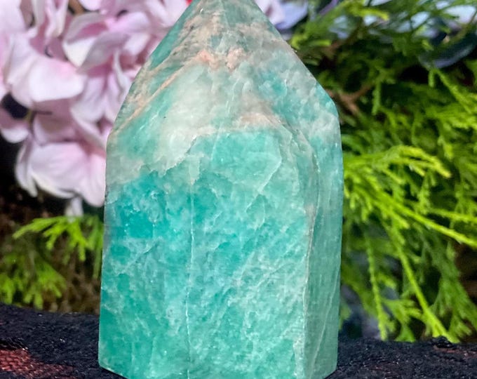 CLEARANCE ~ Amazonite Crystal Generator ~ 6 oz. ~ 3" Tall ~ Natural Polished Point ~ Beautiful Blue Mineral Specimen ~ Free & Fast Shipping