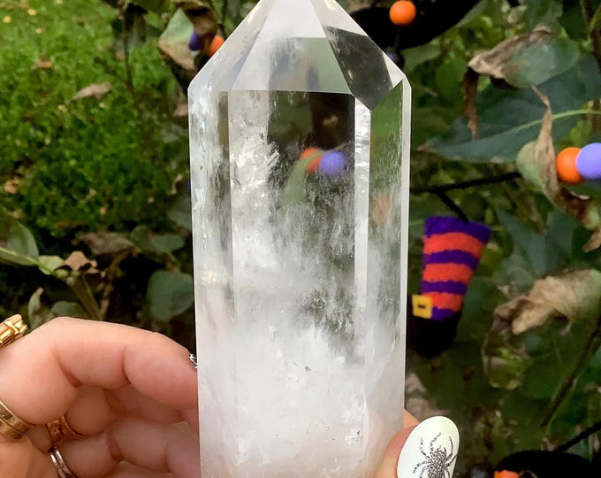 High Altitude Himalayan Ultra Clear Quartz Crystal Wand ~ Large 11.3 oz. ~ 5" Long ~ Crystal Point ~ Museum Quality ~ Sparkling Inclusions ~
