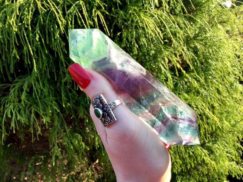 Fluorite Clear Double Terminated Big 8.3 oz. Generator ~ 5quot; Fluorite Clear Double Terminated Big 8.3 oz. Generator ~ 5quot;
