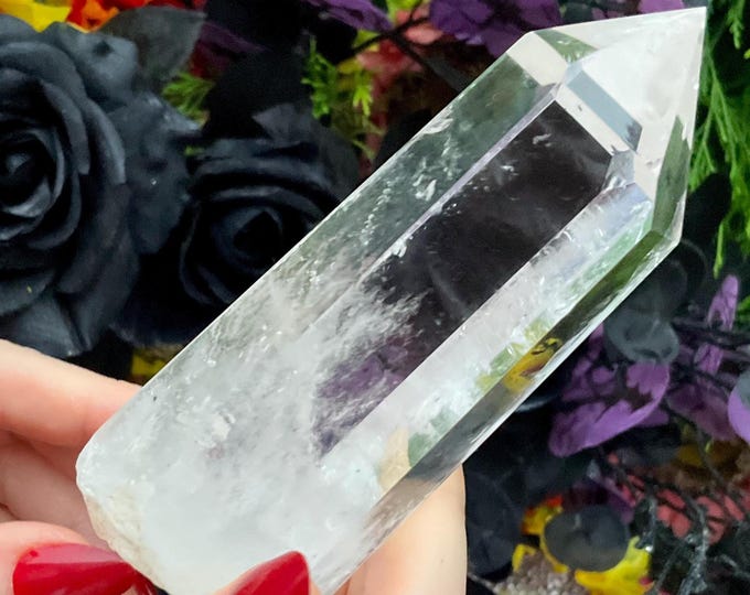 High Altitude Himalayan Ultra Clear Quartz Crystal Wand ~ Large 5.9 oz. ~ 4 1/2’’ Long ~ Fast & Free Shipping, USA + Global Shipping ~ RARE!