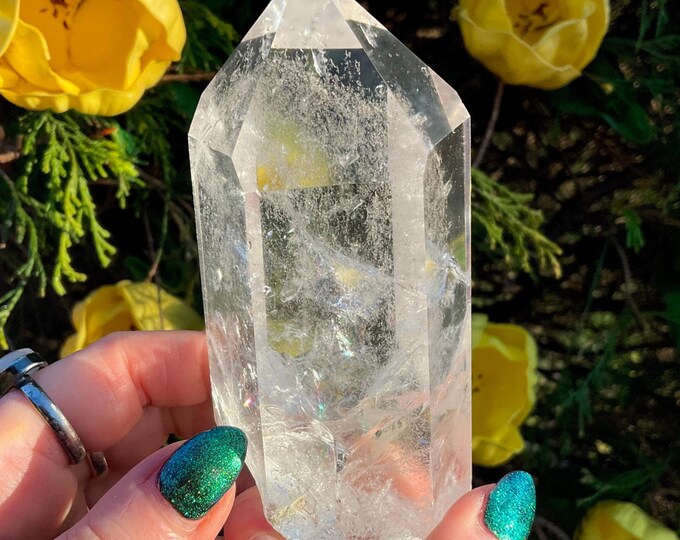 High Altitude Himalayan Clear Quartz Crystal Point ~ Large 11 oz. Wand ~ 4" Long ~ A+++ Museum Quality ~ Water Clear, White Ghost Phantoms