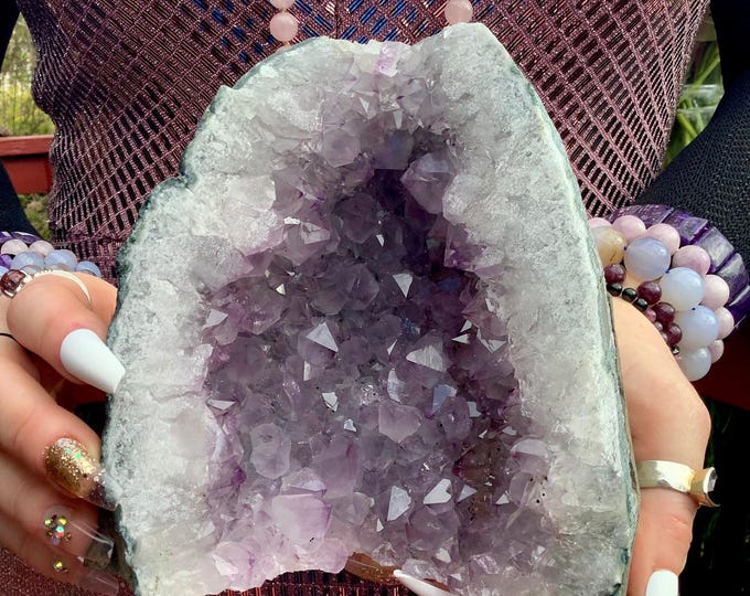CLEARANCE! ~ Amethyst Crystal Quartz Large 4 lb. 15 oz. Cluster - 6" Tall ~ Gorgeous Display ~ Purple Points ~ Fast & Free Shipping