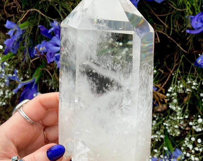High Altitude Himalayan Ultra Clear Quartz Crystal Point ~ Large 2 Lb. 6 oz. ~ 6 1/2" Long ~ Super High Quality ~ A+++ Museum Grade