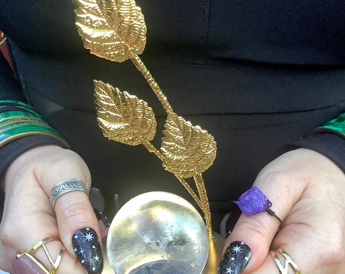 Ultra Clear Quartz Crystal Ball ~ 6 oz. ~ 2" Wide ~ w/ Gold Leaf Decorative Display Stand ~ Fast & Free Shipping, U.S.A. + Global Shipping ~