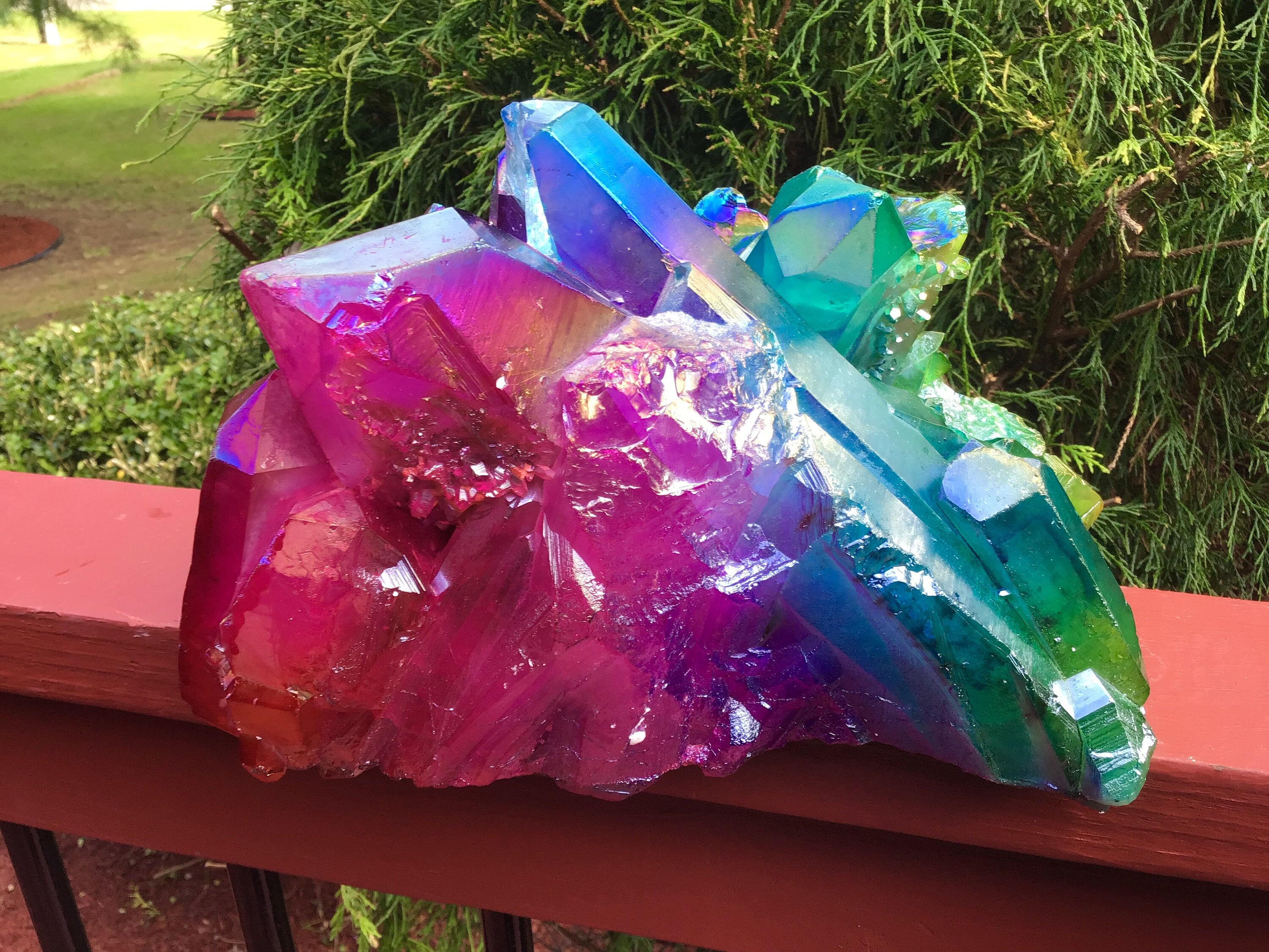 Aura Quartz Crystal Large 16 lb. Cluster 10 Long Etsy