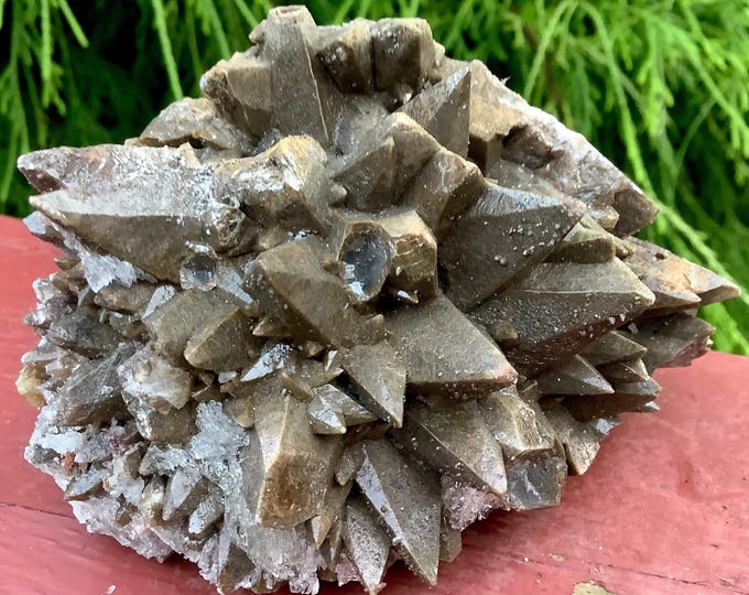 CLEARANCE! ~ Cave Calcite Crystal Cluster ~ Large 9.6 oz. ~ 3" Long ~ Natural Display Mineral on Matrix ~ Sparkling Points